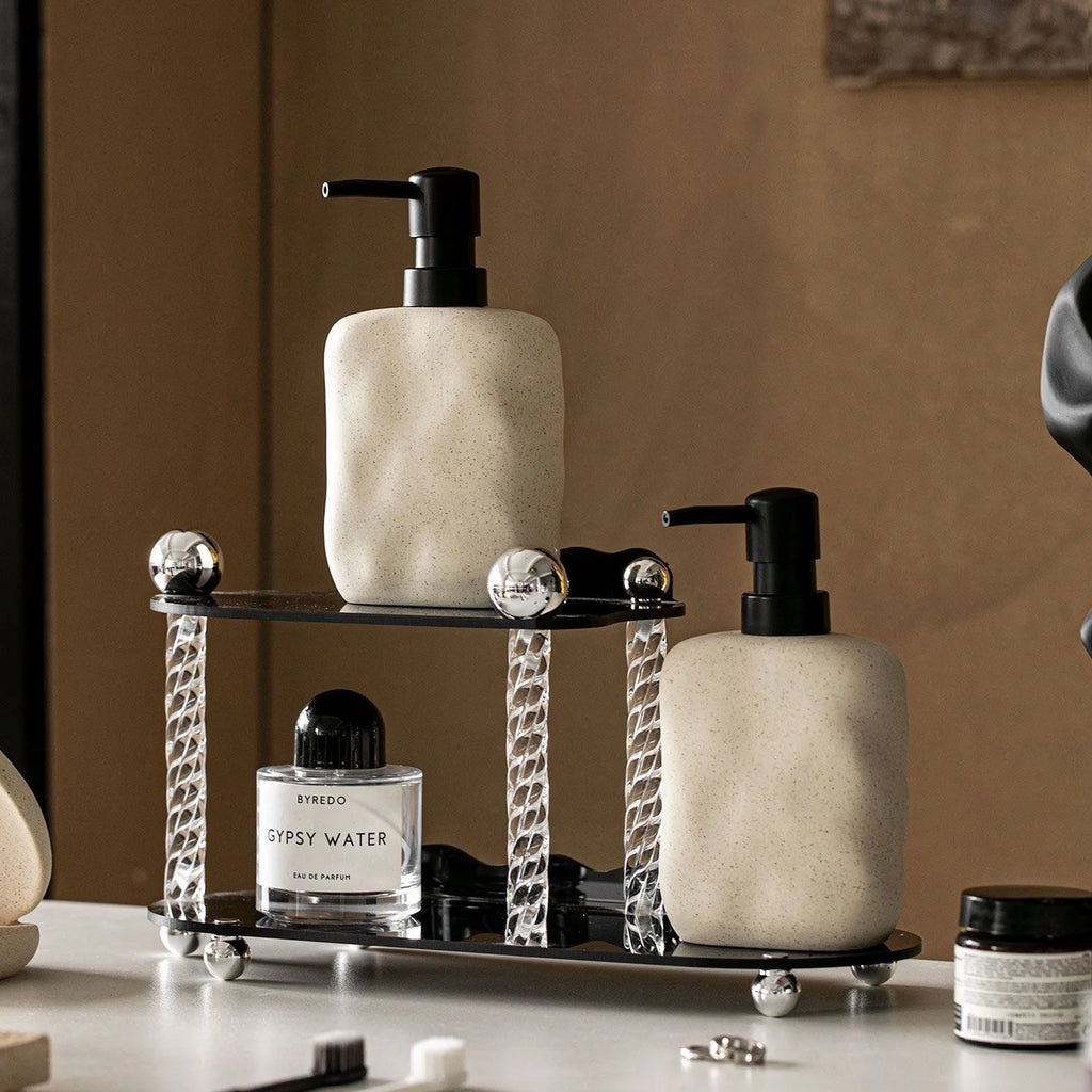 Wabi-Sabi Keramik – Minimalistischer Seifen- & Lotionspender