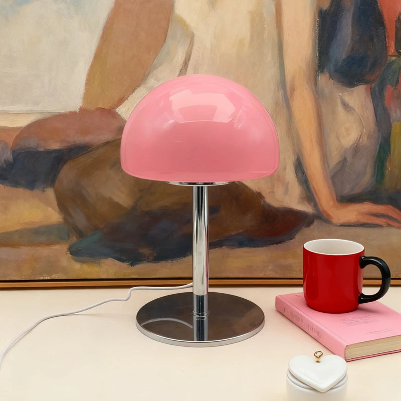 Mid-Century Glas-Pilzlampe „Sol“ – Dimmbare Design-Tischleuchte