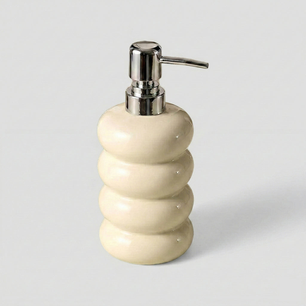 Mid-Century Keramik Seifenspender „Bubbles“ – Skulpturales Design für Bad & Küche