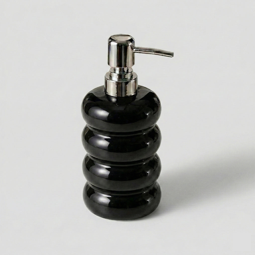 Mid-Century Keramik Seifenspender „Bubbles“ – Skulpturales Design für Bad & Küche